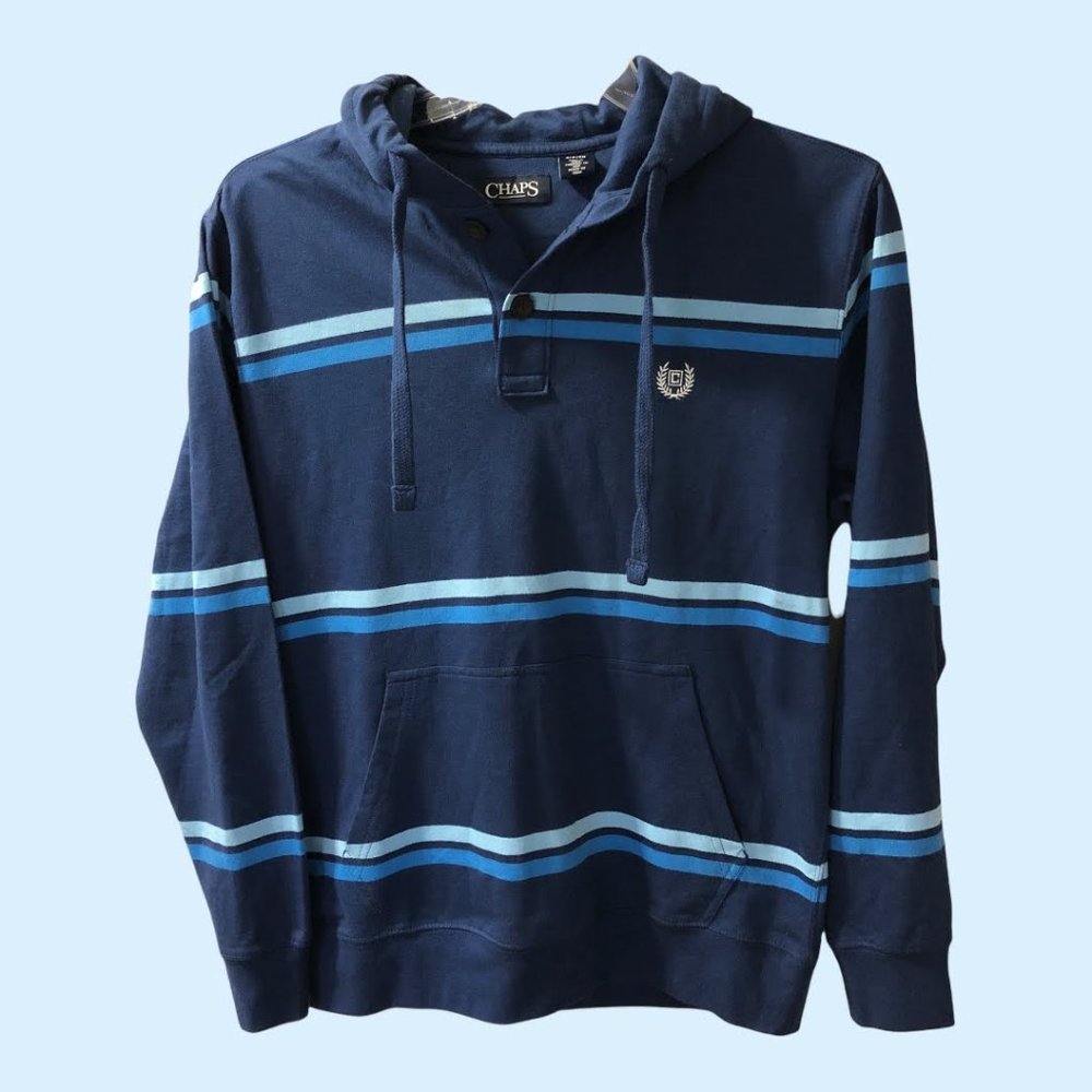NWT-Chaps Henley Hoodie-Sz S